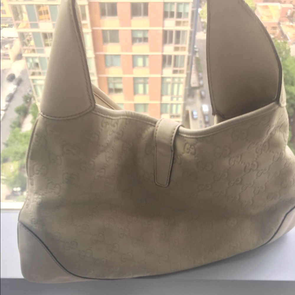 GUCCI - Hobo Leather Bag. Winter - white. Smoke free household. - Picture 8 of 12